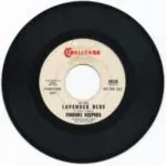 A black and white record with the words " lavender blue ".