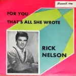 A picture of rick nelson on the cover of his album.