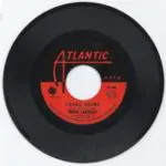 A black and white record with the words " atlantic " on it.